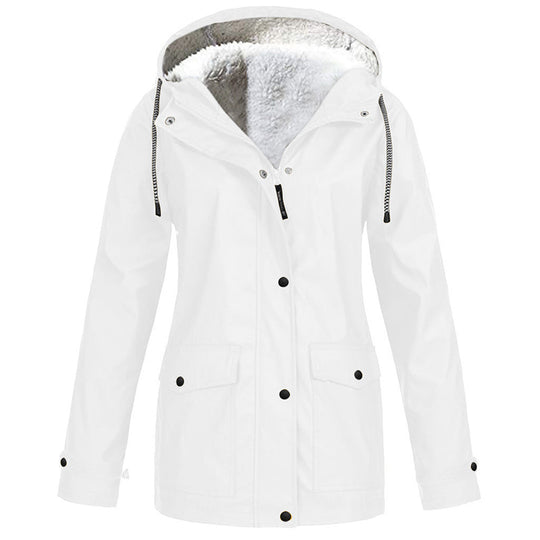 🏆Last Day-50% OFF❤️‍🔥Women's Plush-Lined Windproof Hooded Jacket