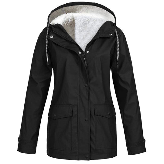 🏆Last Day-50% OFF❤️‍🔥Women's Plush-Lined Windproof Hooded Jacket
