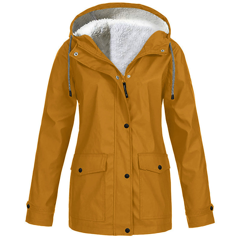 🏆Last Day-50% OFF❤️‍🔥Women's Plush-Lined Windproof Hooded Jacket