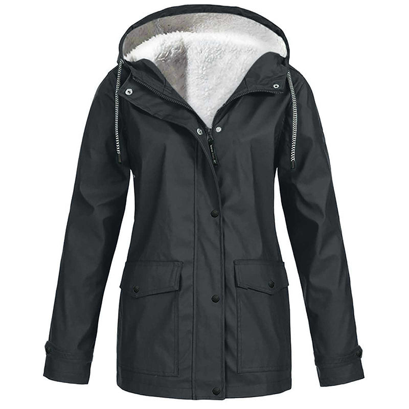 🏆Last Day-50% OFF❤️‍🔥Women's Plush-Lined Windproof Hooded Jacket