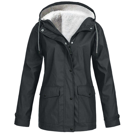 🏆Last Day-50% OFF❤️‍🔥Women's Plush-Lined Windproof Hooded Jacket