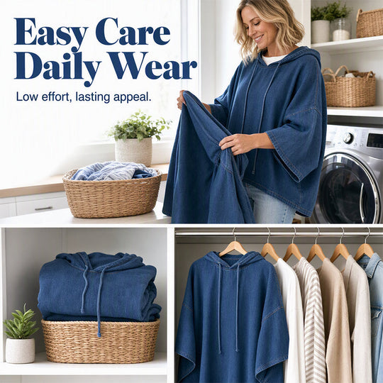 Bestseller🏆🧥 Denim Hoodie – Timeless Silhouette & All-Day Comfort for Every Occasion