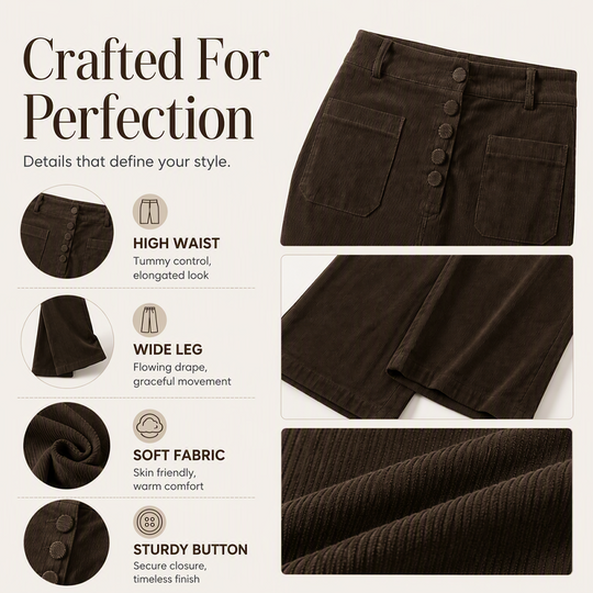 Women's Corduroy Wide Leg Pants