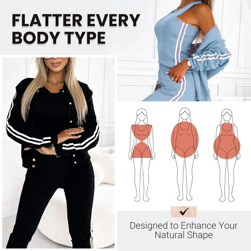 ✨ Effortless Versatility | Women's Jacket, Tank Top & Pants 3-Piece Set