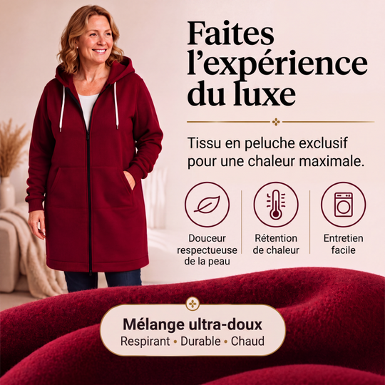 📢📢50 % de réduction🔥✨ Sweats à capuche en polaire à fermeture éclair pour femmes