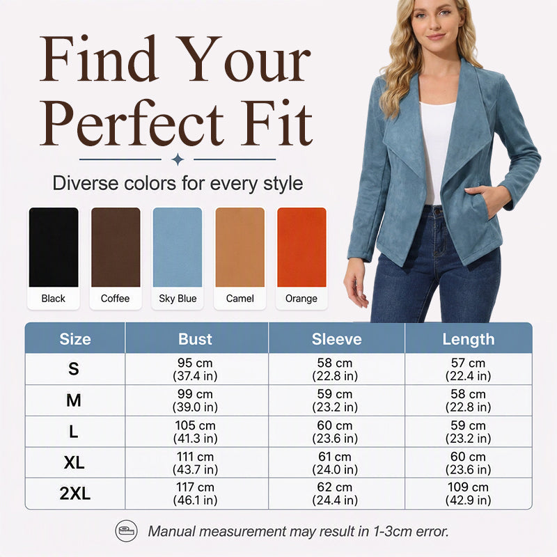 Women's Slim Fit Faux Suede Jacket