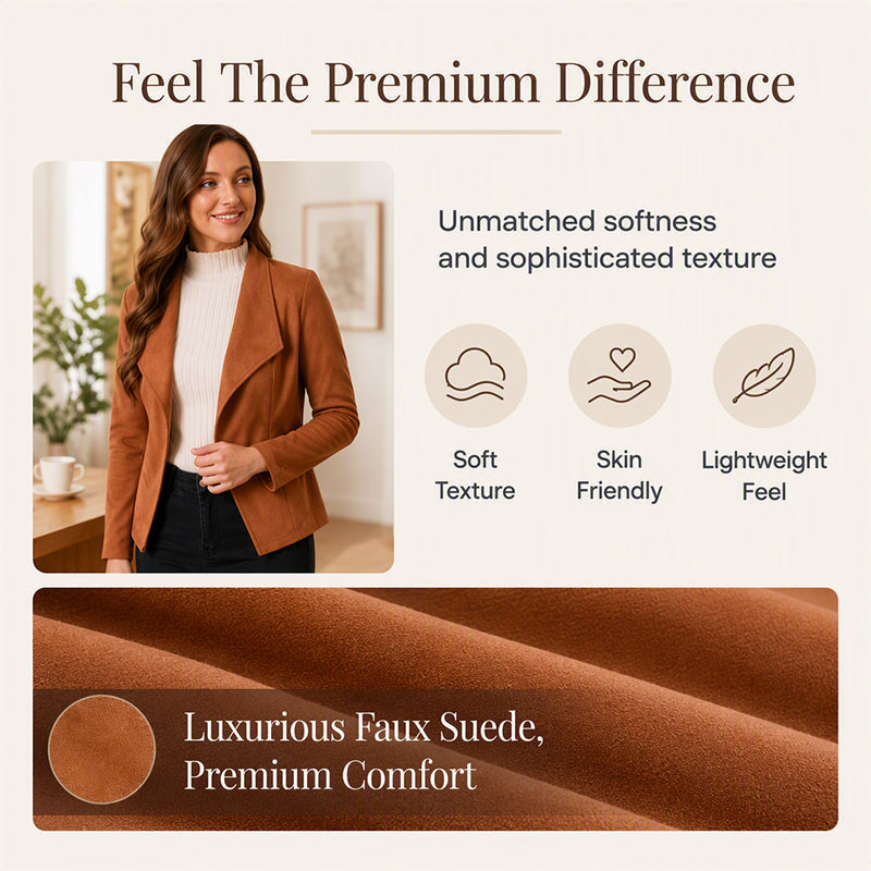 Women's Slim Fit Faux Suede Jacket