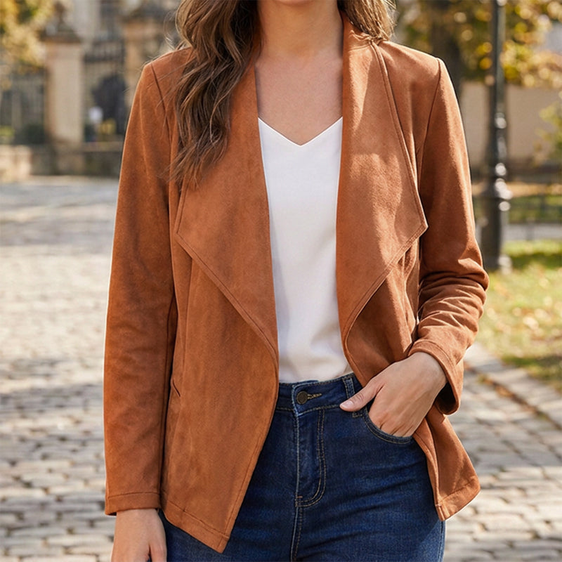 Women's Slim Fit Faux Suede Jacket