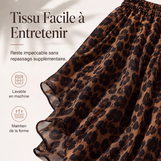 Jupe longue évasée à imprimé pour femme