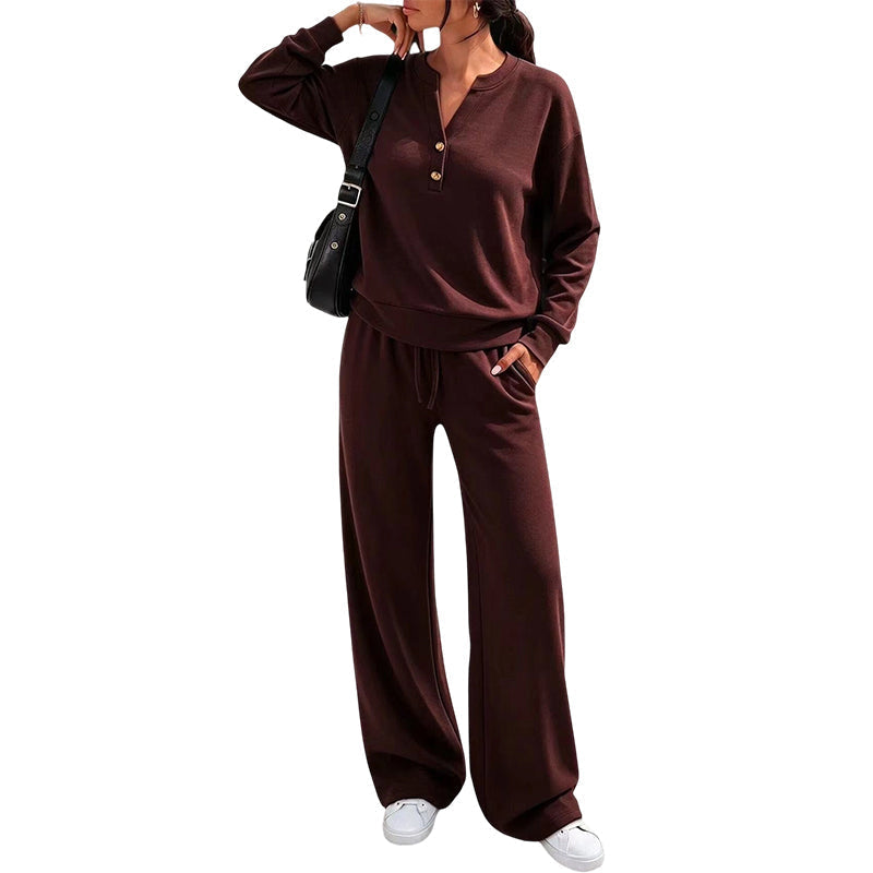 🌸 OFFRE LIMITÉE –50% ! ✨ Ensemble top fluide et pantalon large pour femme