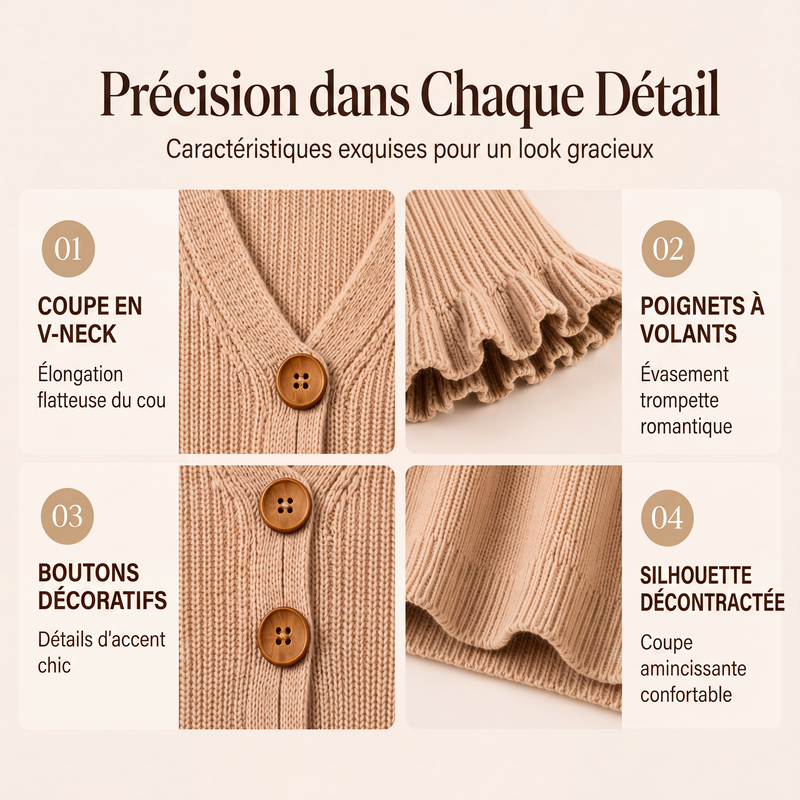 🌸 -50 % Aujourd’hui | Pull Femme en Maille à Col V
