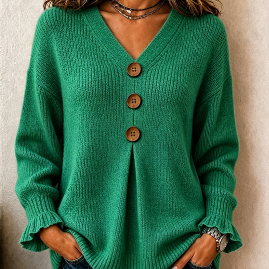 🌸 -50 % Aujourd’hui | Pull Femme en Maille à Col V