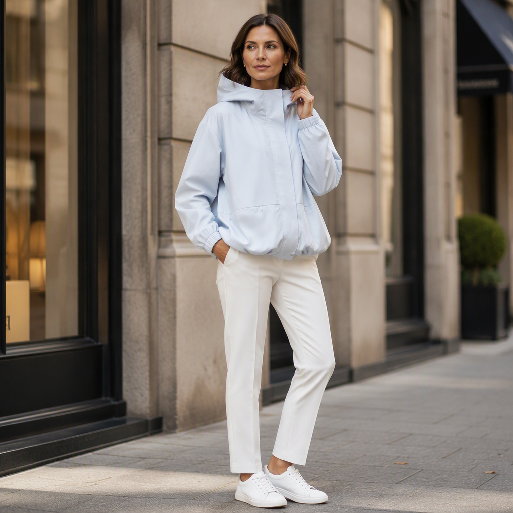 Coupe-vent court et léger pour femme