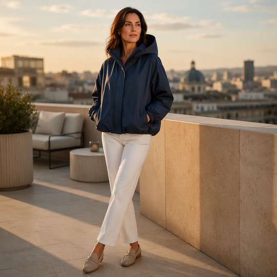 Coupe-vent court et léger pour femme