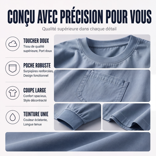 T-shirt à manches longues coupe ample pour homme