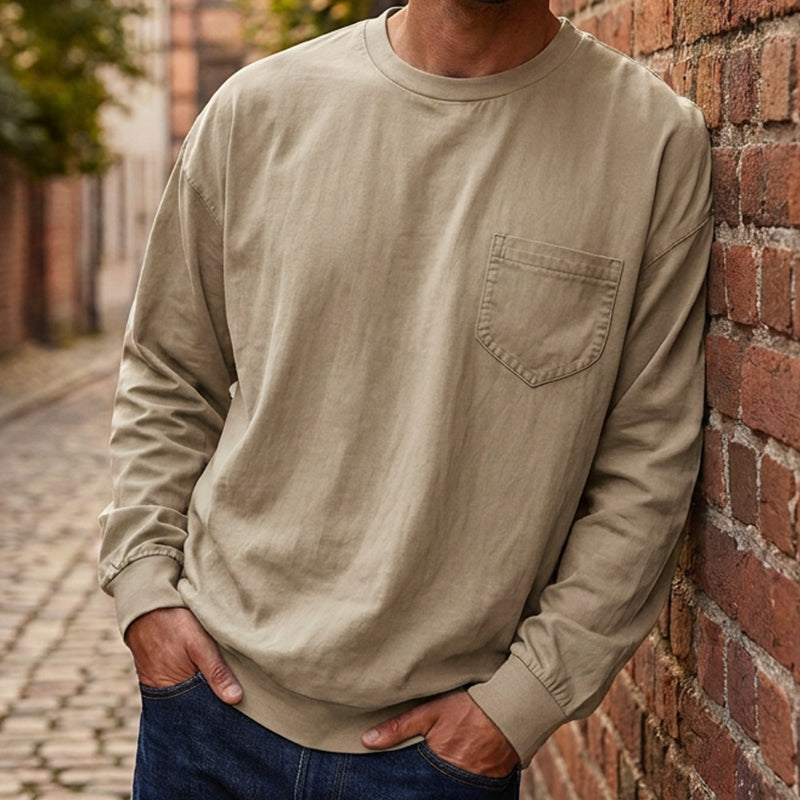 T-shirt à manches longues coupe ample pour homme