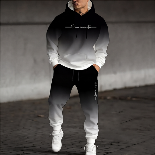 📢📢50% DE RÉDUCTION !! ⏰Ensemble sweat à capuche imprimé et pantalon de survêtement pour homme