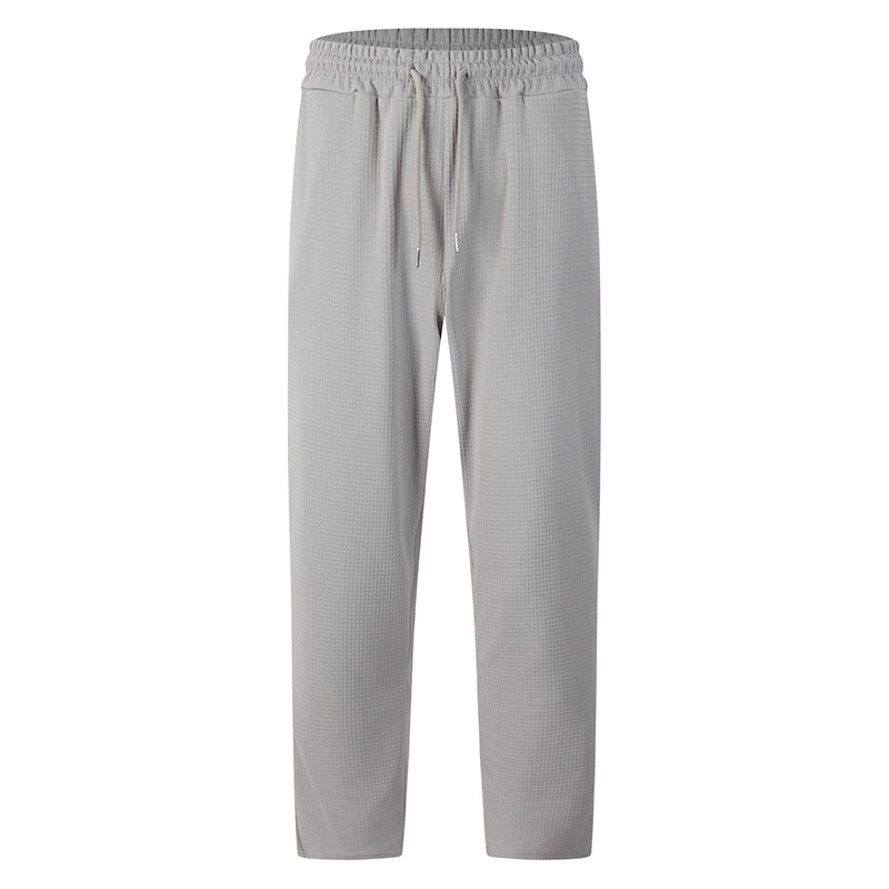 📢📢50 % DE RÉDUCTION !! ⏰ Pantalon décontracté pour homme en maille gaufrée avec cordon de serrage