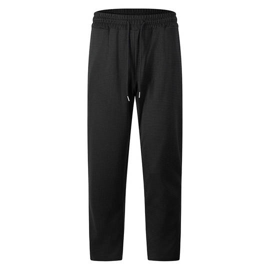 📢📢50 % DE RÉDUCTION !! ⏰ Pantalon décontracté pour homme en maille gaufrée avec cordon de serrage