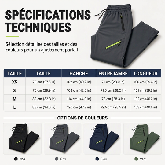 🌙 OFFRE LIMITÉE -50% ! 💕 Pantalons de sport décontractés pour femme avec poches zippées