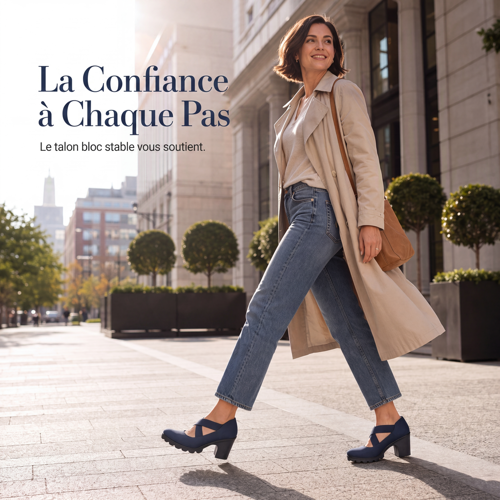 📢📢50 % de réduction !!! 🎉✨ Chaussures Mary Jane pour femme à bout rond, avec lanières croisées, talon bloc, semelle compensée et découpes, à talons hauts
