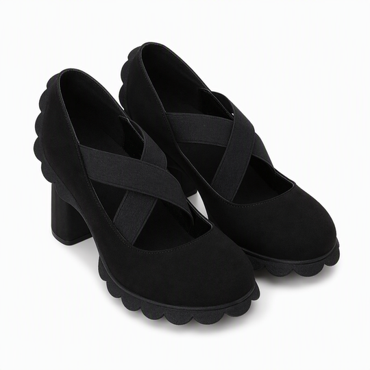 📢📢50 % de réduction !!! 🎉✨ Chaussures Mary Jane pour femme à bout rond, avec lanières croisées, talon bloc, semelle compensée et découpes, à talons hauts