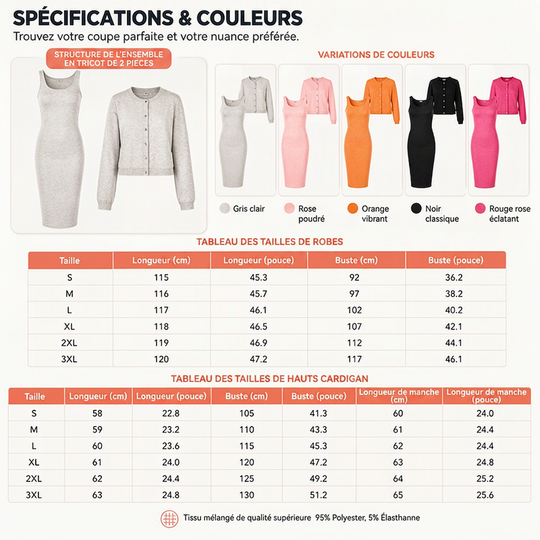 Ensemble robe camisole élégante et veste courte pour femme