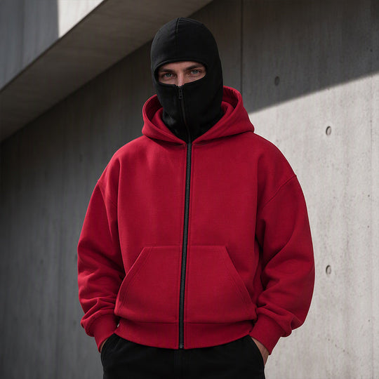 📢📢50 % DE RÉDUCTION !! ⏰ Sweat-shirt unisexe à double capuche et fermeture éclair