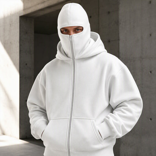📢📢50 % DE RÉDUCTION !! ⏰ Sweat-shirt unisexe à double capuche et fermeture éclair