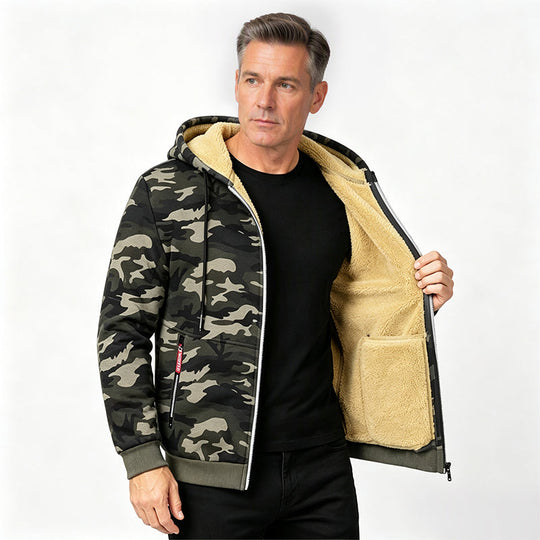 Veste à capuche chaude d'hiver pour homme