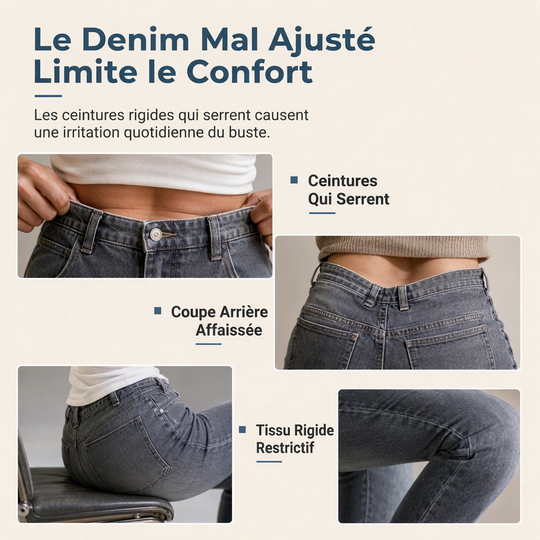Jean en denim large rétro pour femme