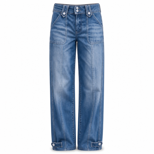 Jean en denim large rétro pour femme