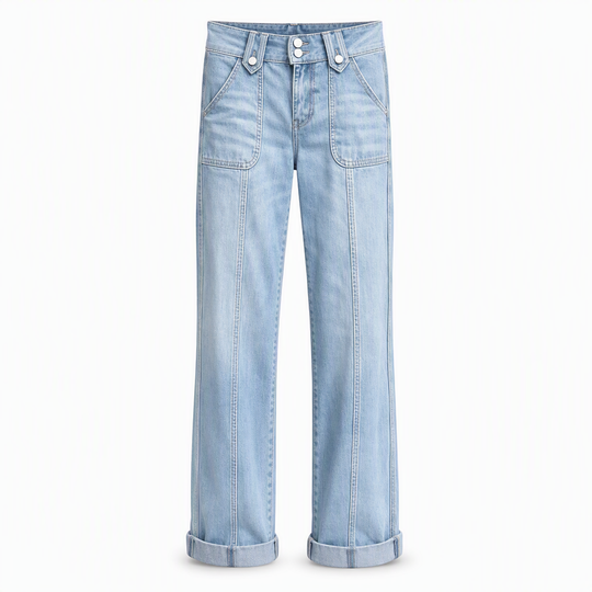 Jean en denim large rétro pour femme