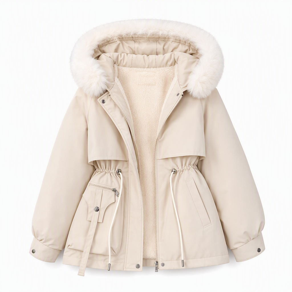 🌸 OFFRE LIMITÉE –50% ! ✨ Parka matelassée femme en fausse fourrure pour l'hiver