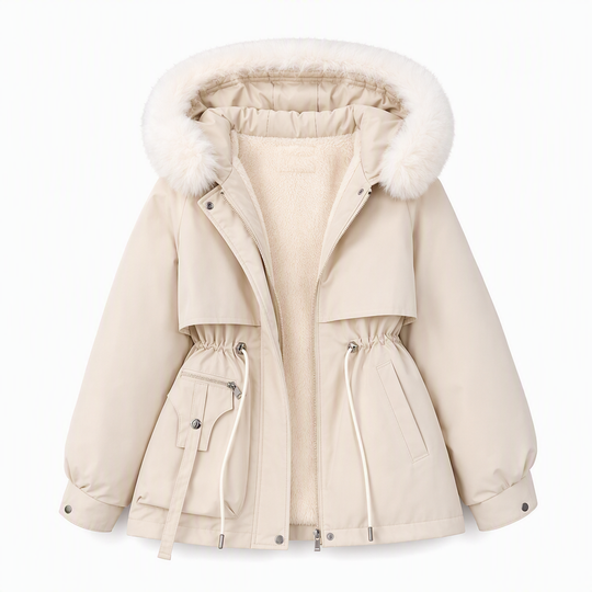 🌸 OFFRE LIMITÉE –50% ! ✨ Parka matelassée femme en fausse fourrure pour l'hiver