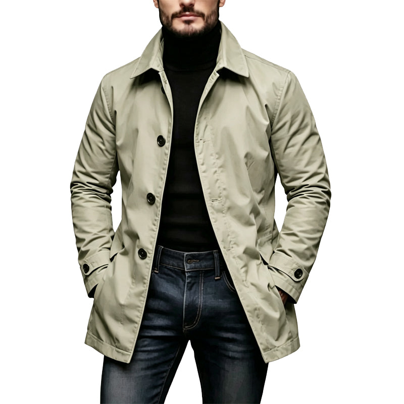 Trench imperméable mi-long pour homme