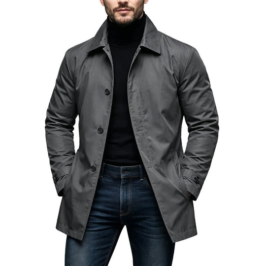 Trench imperméable mi-long pour homme