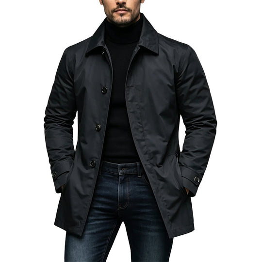 Trench imperméable mi-long pour homme