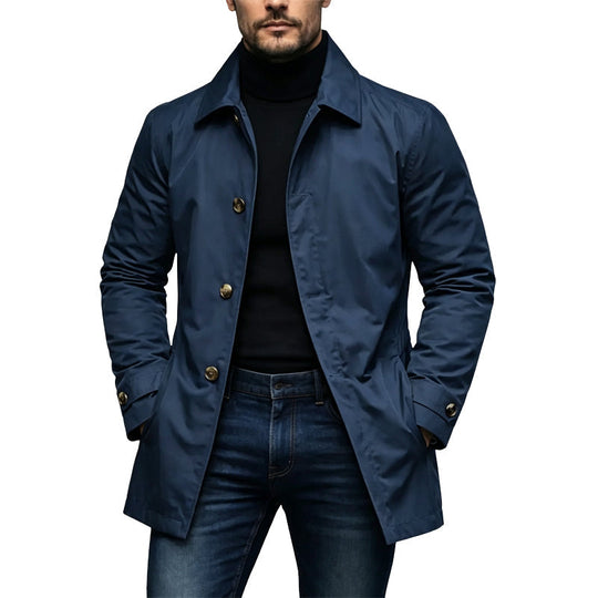 Trench imperméable mi-long pour homme