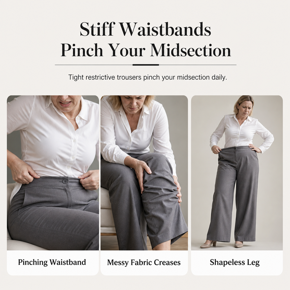 🔥 -50 % | 👖 Pantalon Large Taille Haute Femme – Tombé Fluide & Silhouette Élancée
