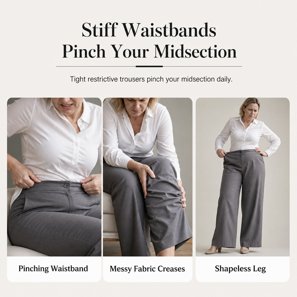 🔥 -50 % | 👖 Pantalon Large Taille Haute Femme – Tombé Fluide & Silhouette Élancée