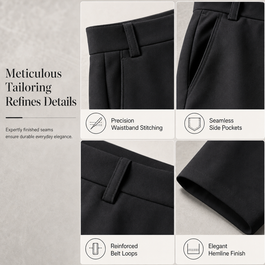 🔥 -50 % | 👖 Pantalon Large Taille Haute Femme – Tombé Fluide & Silhouette Élancée
