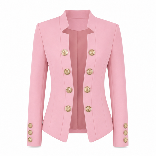 Blazer ajusté pour femme à col montant