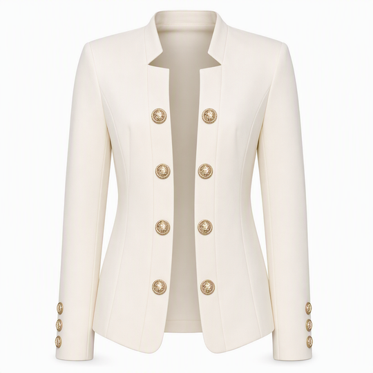 Blazer ajusté pour femme à col montant