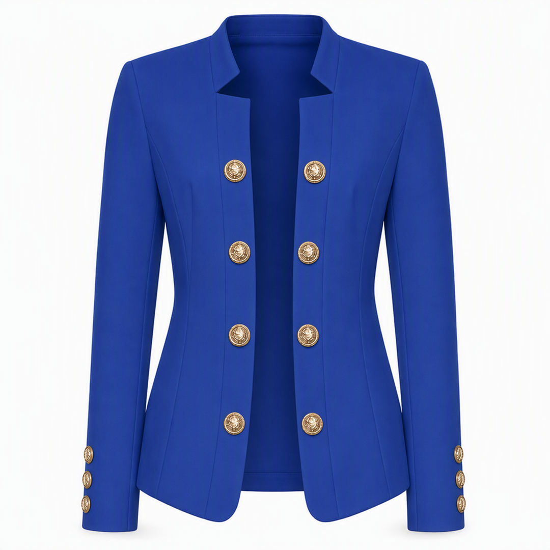 Blazer ajusté pour femme à col montant