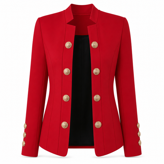 Blazer ajusté pour femme à col montant