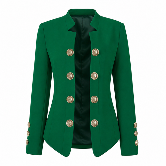Blazer ajusté pour femme à col montant