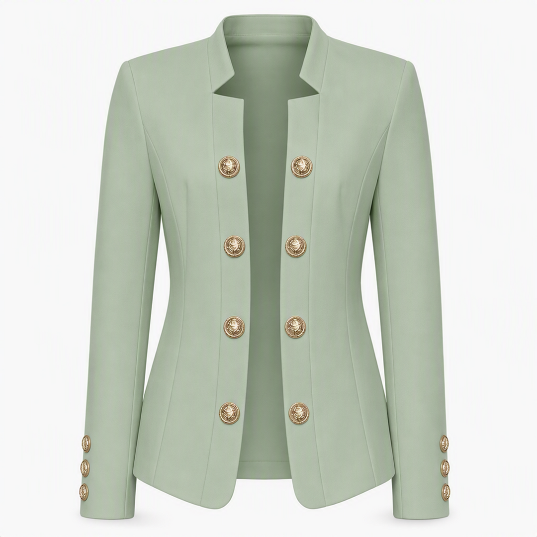 Blazer ajusté pour femme à col montant