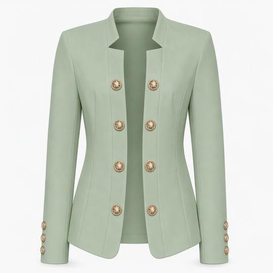 Blazer ajusté pour femme à col montant