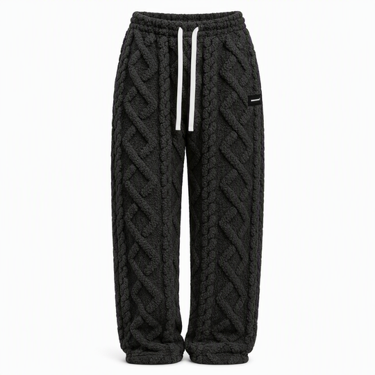 Pantalons de détente décontractés pour femme doublés de flanelle chaude